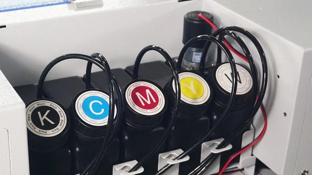 white ink mixer system of small uv printer