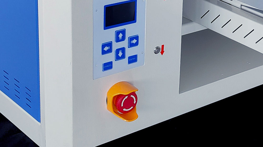 Emergency Power button for uv printing