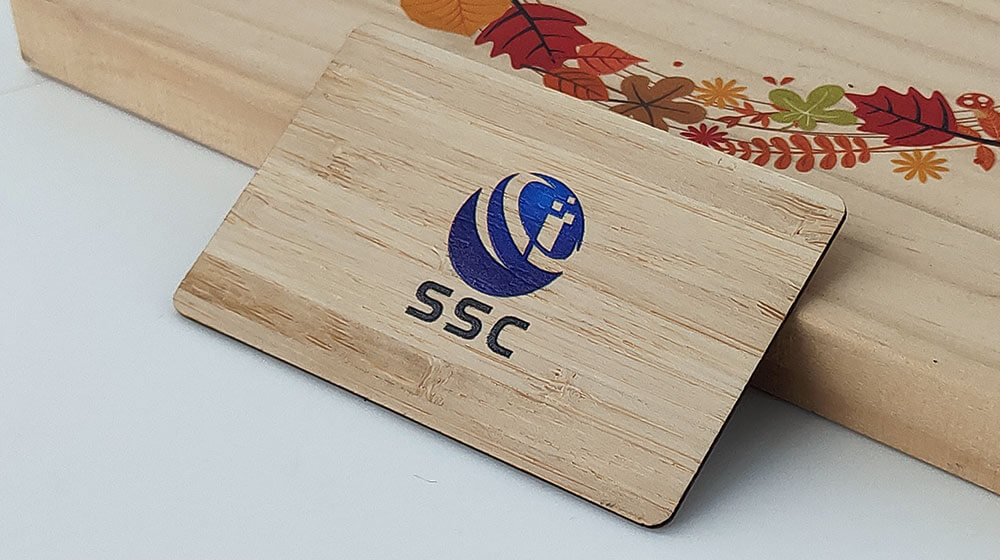 Wood printing with rfid card printer