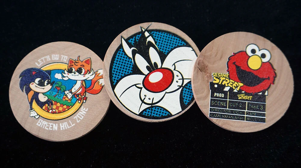 Circular poker chip printing