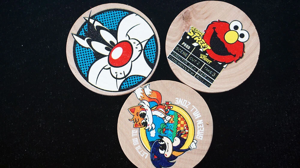 Wooden poker chips printing