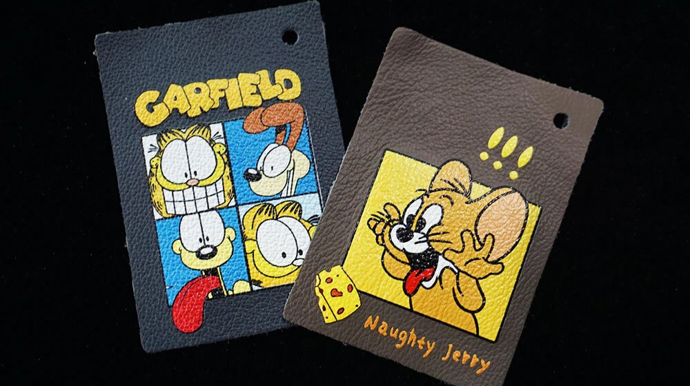 Clothing leather patch printing