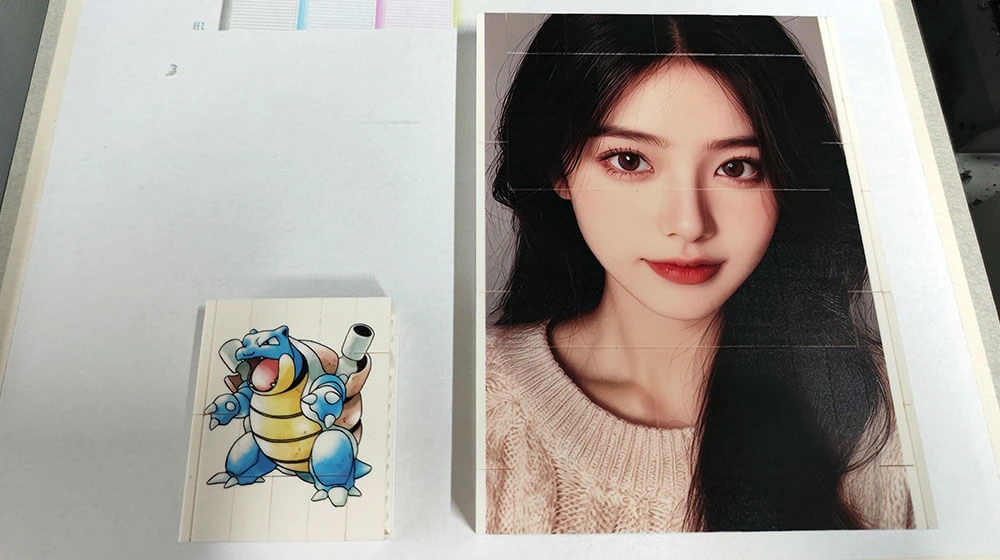 printing on white-colored toys