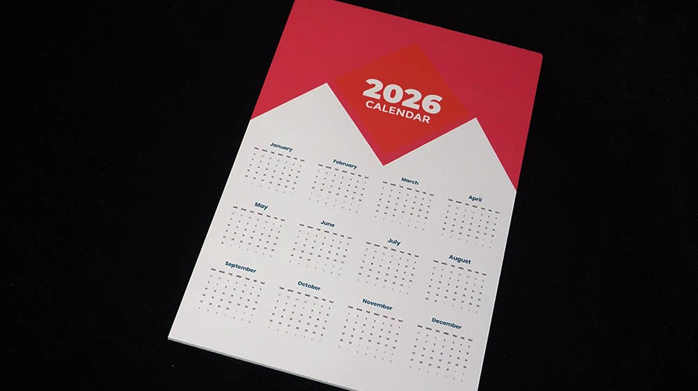 calendar printer machine