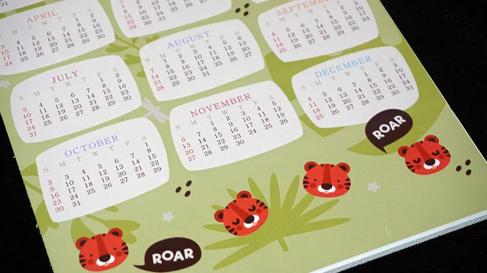 calendar printer machine