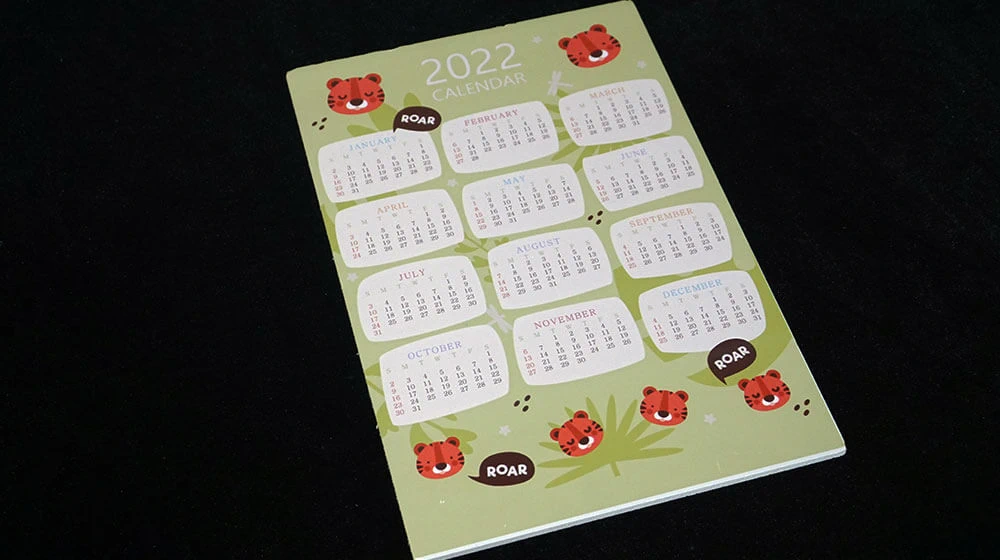 calendar printer machine