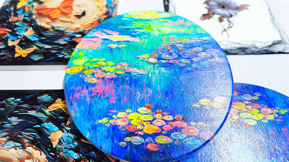 DIY stone painting for kids by stone printing machine