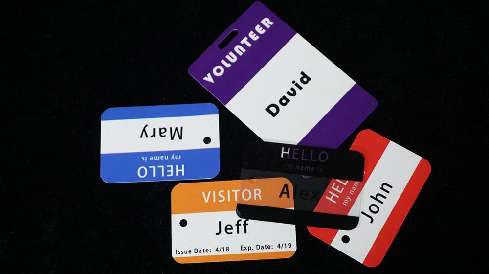 Badge printer full-color effect printing
