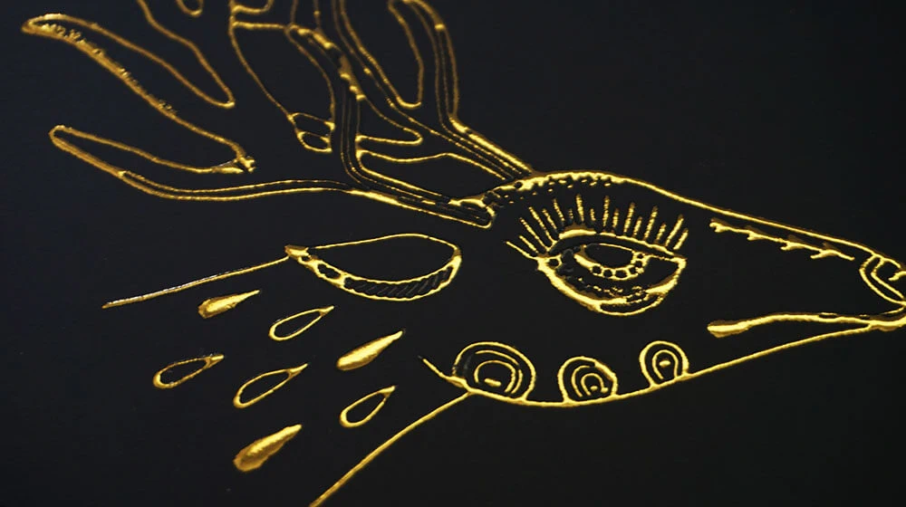 6090 uv printer gold foil effect printing